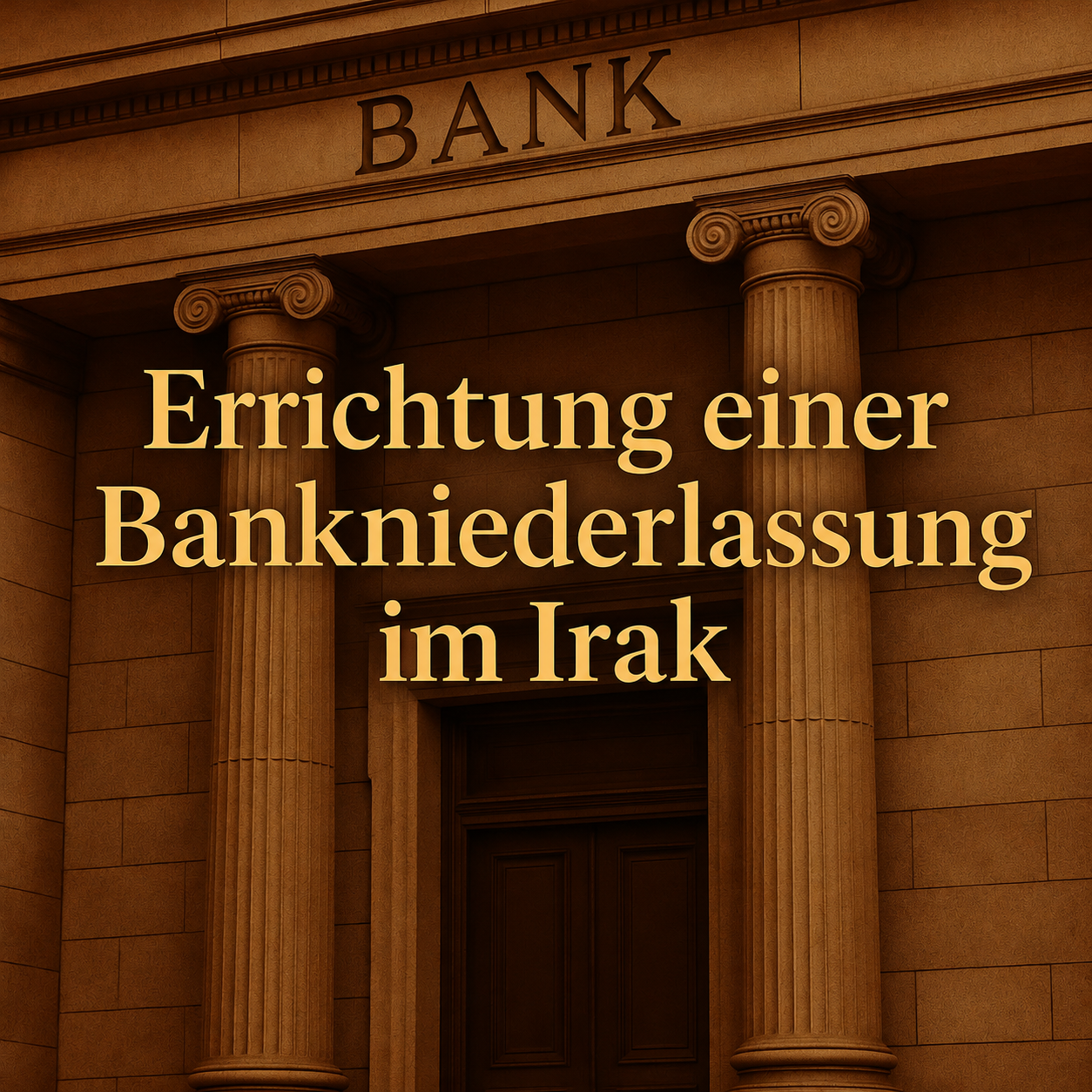 Errichtung einer Bankniederlassung im Irak